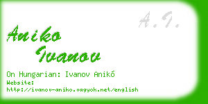 aniko ivanov business card