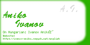 aniko ivanov business card